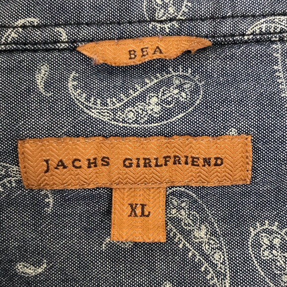 Jach’s Girlfriend XL Black/White Plaid Long Sleeve Top - Picture 3 of 3